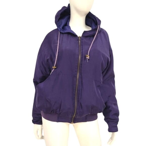 Style New York Silk Hooded Jacket size Medium - Picture 2 of 6